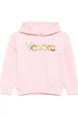 VERSACE Logo-embroidered hoodie