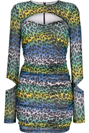 Ganni Leopard-print mini dress