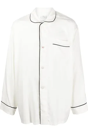 Maison Margiela Piped-trim silk shirt