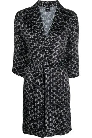 Karl Lagerfeld Monogram belted robe