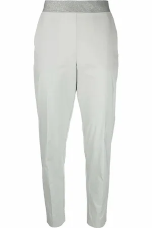 LE TRICOT PERUGIA Contrast-waist tapered trousers