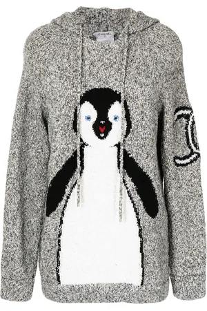 CHANEL 2007 penguin drawstring hoodie