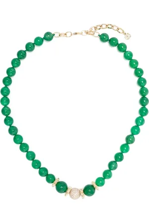 Sydney Evan 14kt yellow Scallop Rondelle beaded necklace