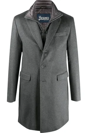 HERNO Single-breasted layered coat