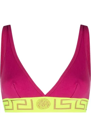 VERSACE Greca-print bra
