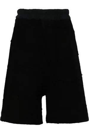 BY WALID Elasticated-waistband cotton shorts