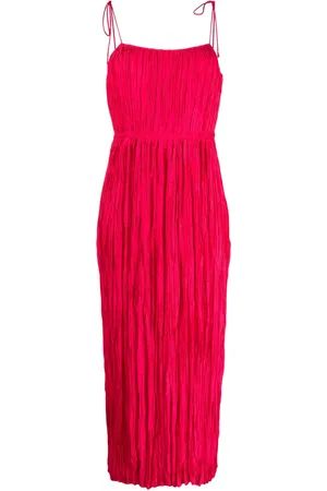 ULLA JOHNSON Ruched tie-strap maxi dress