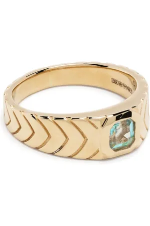 JACQUIE AICHE 14kt yellow aquamarine ring