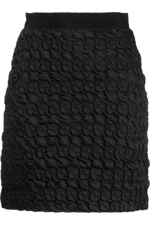 GEMY MAALOUF Embossed-finish high-waist miniskirt