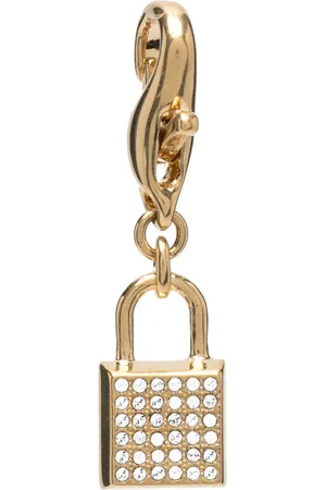 Golden Goose Crystal-embellished padlock charm keyring