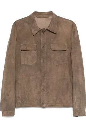 SALVATORE SANTORO Suede shirt jacket