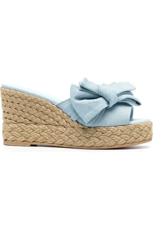 Stuart Weitzman Loveknot100mm wedge espadrilles