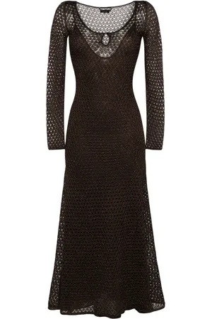 Tom Ford Lurex-detailed knitted maxi dress