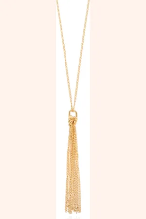 Saint Laurent Cassandre tassel necklace
