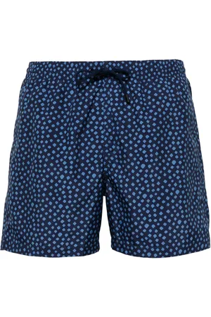 CANALI Geometric-pattern swim shorts