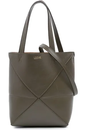 Loewe 2023 Mini Leather Puzzle Fold Tote satchel