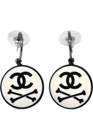 CHANEL 1990-2000s CC earrings