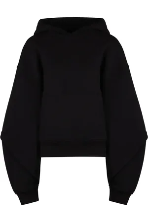 MUGLER Balloon sleeves drawstring hoodie