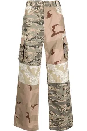 Marine Serre Patchwork cargo trousers