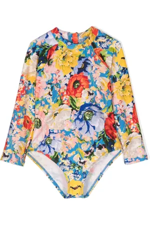 ZIMMERMANN Floral-print round-neck swimsuit