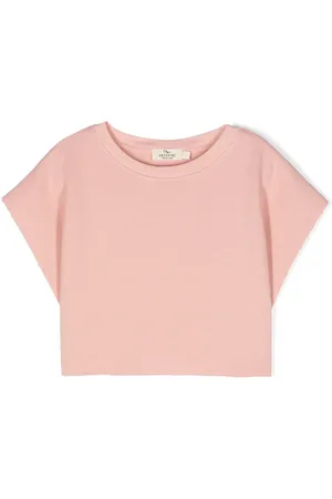 Le pandorine Textured-finish cropped T-shirt