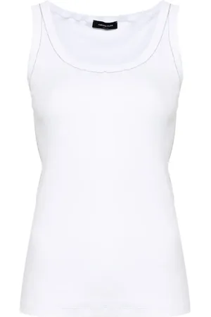 Fabiana Filippi Chain-trim ribbed tank top