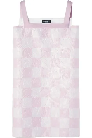 VERSACE Check-print mini dress
