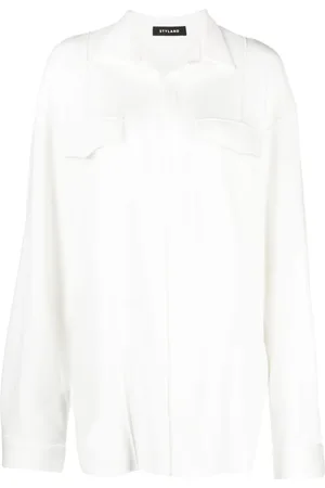 Styland Open-front cotton shirt