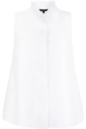 SHIATZY CHEN Lace-trim sleeveless shirt