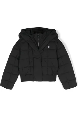 Calvin Klein Embroidered-logo padded jacket