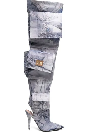 Natasha Zinko Thigh-high cargo boots