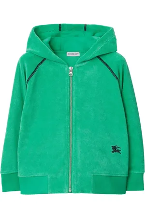 Burberry EKD-embroidery zipped hoodie