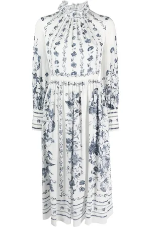 Erdem Floral-print silk midi dress
