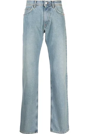 AMISH Distressed-detail straight-leg jeans