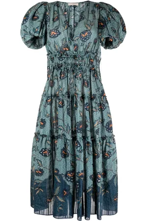 ULLA JOHNSON Eloisa floral-print midi dress