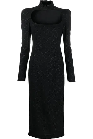 Serafini Diamond-pattern midi dress