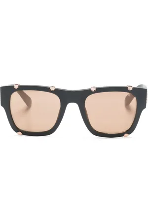 Philipp Plein Logo-plaque square-frame sunglasses