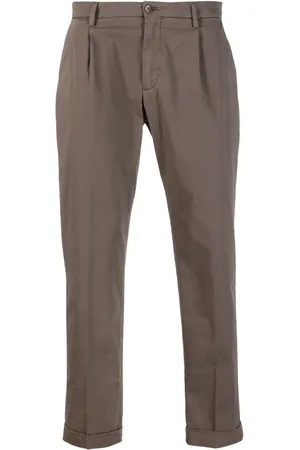 BRIGLIA Tapered cotton chinos