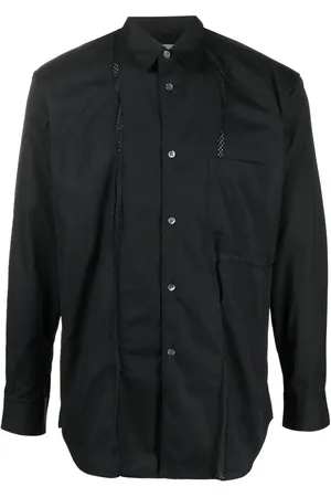 Comme des Garçons Mesh-panelled long-sleeve shirt