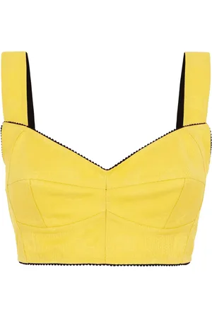 Dolce & Gabbana Logo-jacquard cropped bustier top