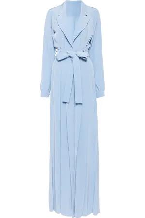 Saiid Kobeisy Crepe-texture belted jumpsuit