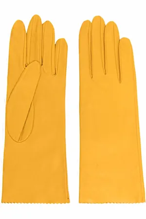 Manokhi Zig-zag edge leather gloves