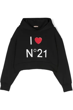 Nº21 Logo-print cotton hoodie