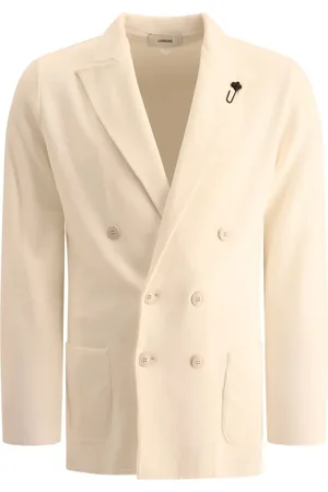 LARDINI English vents cotton blazer