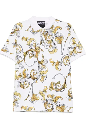 VERSACE Barocco-print polo shirt
