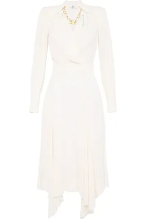 Elisabetta Franchi Asymmetric pleated dress
