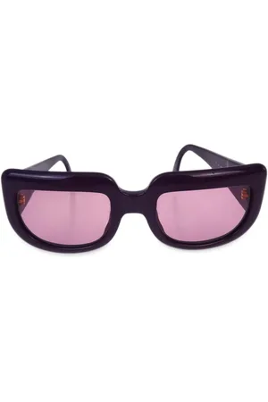 CHANEL 1990-2000 logo oversize-frame sunglasses