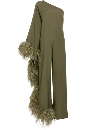 ‎Taller Marmo‎ Ebro feather-trim jumpsuit