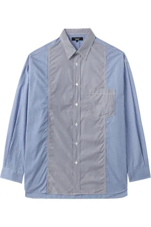 Comme des Garçons Striped patchwork shirt