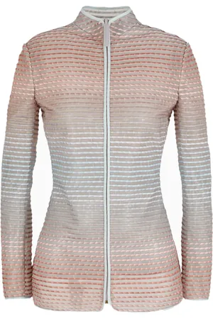 Giorgio Armani Striped contrast-trim jacket